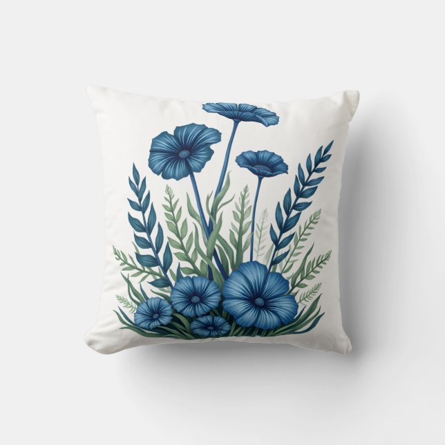 Boho Botanisk Kuddöverdrag | Blommig Hemdekor Kudde (Framsida)