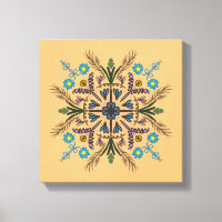 Boho Botanisk Mandala Tropisk Grönska Orange