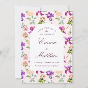 Boho Botanisk Romantik QR Spara Datumet