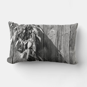 Boho botaniska örter löv rustic Barn-wood Lumbarkudde