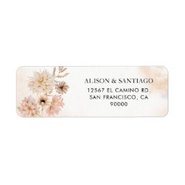 Boho Botaniska Returetiketter Returadress Etikett