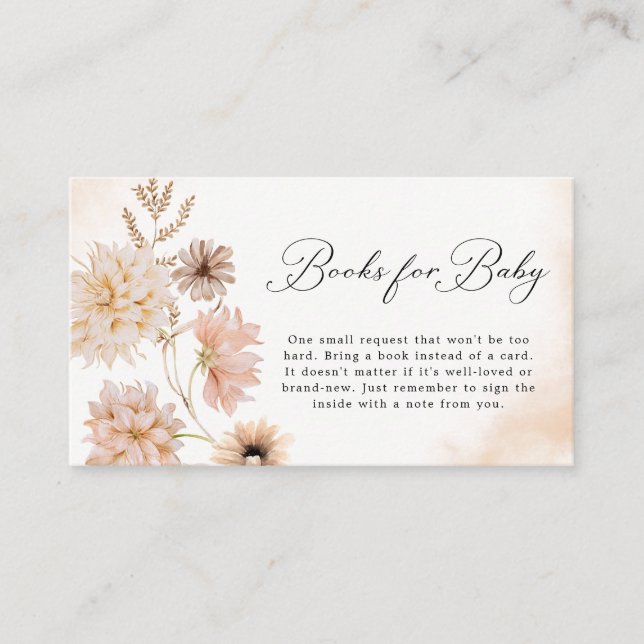 Boho Botaniskt gender Neutral Bokar för Baby Tilläggskort (Framsida)