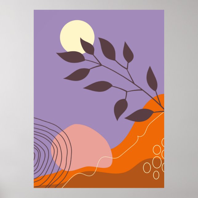 Boho botaniskt landskap poster (Framsidan)
