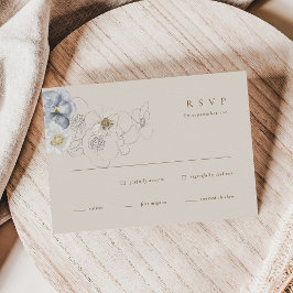 Boho Botaniskt visitkort för Bröllop OSA Kort