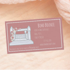 Boho Bouns House Inflatable Party Rlease Visitkort