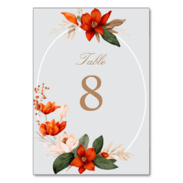 Boho bouquet med blommor bordsnummer