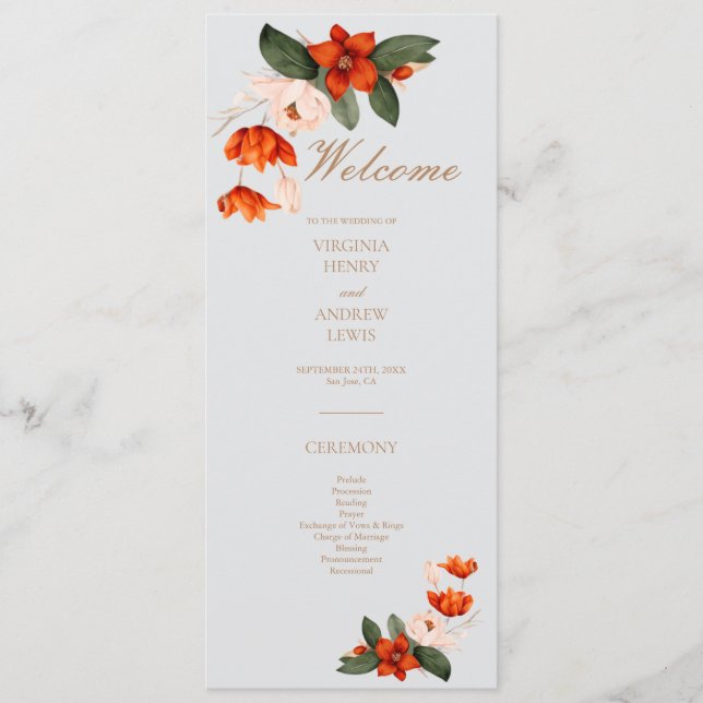 Boho bouquet med blommor program (Framsida)