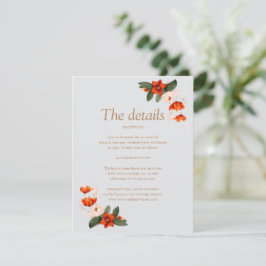 Boho bouquet med blommor tilläggskort