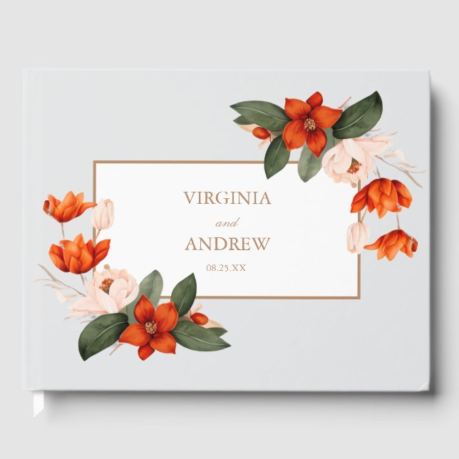 Boho bouquet med blommor Vitblommor Gästböcker (Framsida)