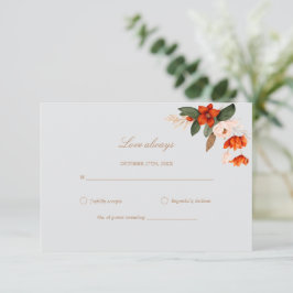 Boho bouquet med fierblommor Bröllop OSA Kort