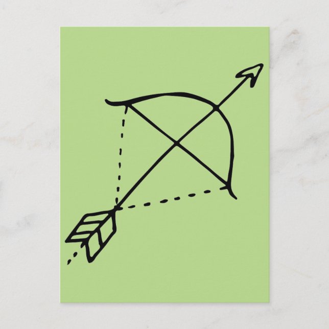 Boho Bow Doodle Vykort (Framsida)