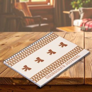 Boho Bows Journal Notebook - Earthtones Anteckningsbok