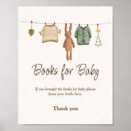 Boho Boy Clothes Baby Shower Bokar för Baby-tecken Poster