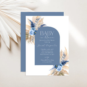 Boho Boy Pampas Baby Shower-inbjudan Inbjudningar