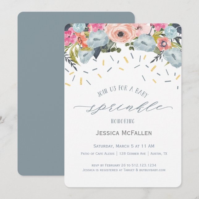 Boho Boy Sprinkle Baby Shower-inbjudan Inbjudningar (Fram/baksida)