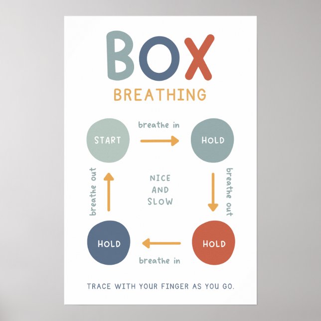 Boho Breathing Technique Classroom Poster (Framsidan)