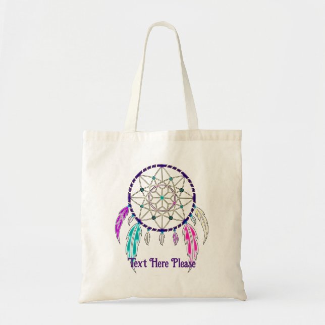 Boho Breeze Tote Bag Tygkasse (Framsidan)