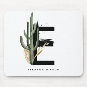 Boho Brev E Monogram   Tropical Cactus Monogram Musmatta