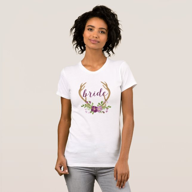 Boho Bride Shirt Tee Shirt (Hel framsida)
