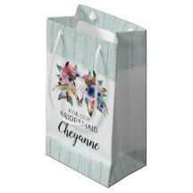 Boho Bridesmaid Gift Blommigt Cow Skull Favor Bag