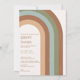 Boho Bröllop Arch bröllopsinbjudan Inbjudningar