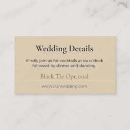 Boho Bröllop Detaljer Kort | Chic Floral Lyx