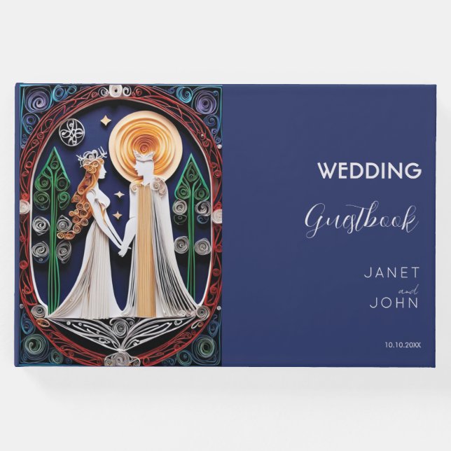 Boho Bröllop Gästböcker (Framsida)
