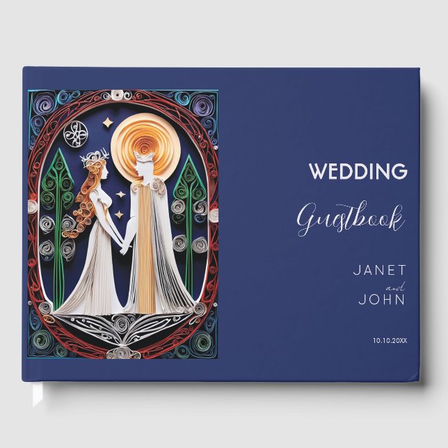 Boho Bröllop Gästböcker (Framsida)