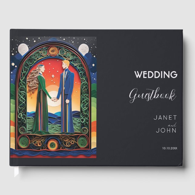 Boho Bröllop Gästböcker (Framsida)