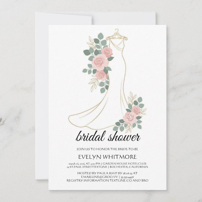 Boho Bröllop Klänning Stilguide | Boho Chic Bröllo Inbjudningar (Framsida)