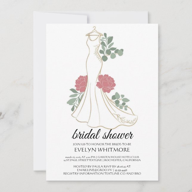 Boho Bröllop Klänning Stilguide | Boho Chic Bröllo Inbjudningar (Framsida)