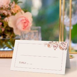 Boho Bröllop med vattenfärgsblommor Placeringskort