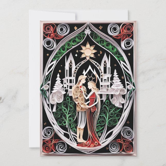 Boho Bröllop OSA Inbjudningar (Framsida)