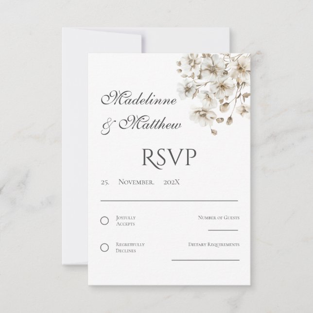 Boho bröllop RSVP-kort OSA Kort (Framsida)