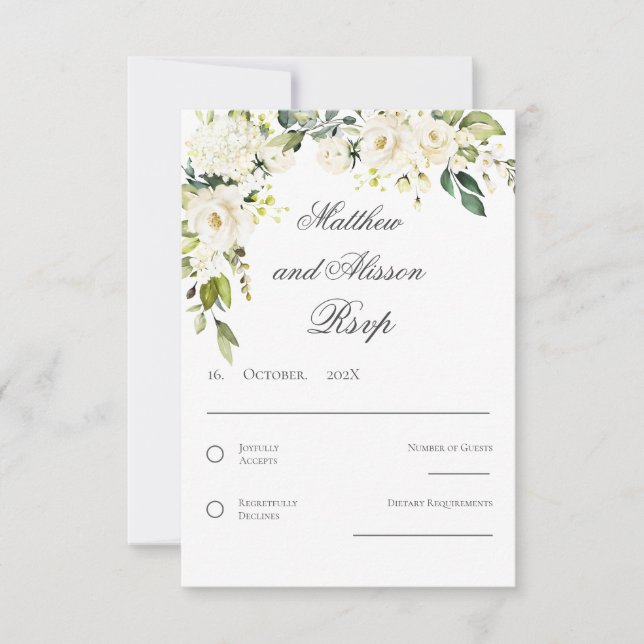 Boho bröllop RSVP-kort OSA Kort (Framsida)