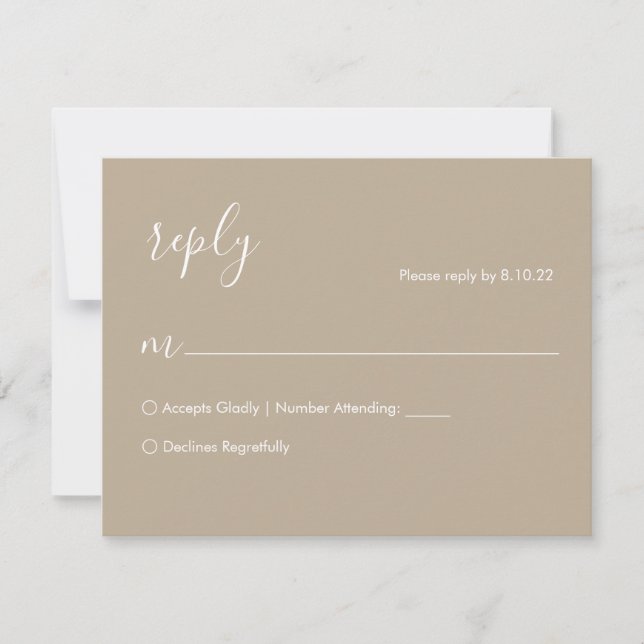 Boho bröllop RSVP-kort OSA Kort (Framsida)