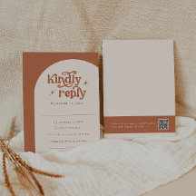 Boho bröllop RSVP-kort