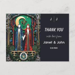 Boho Bröllop Tack Vykort