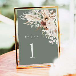 Boho bröllopsbord nummer, Pampas gräs blom-
