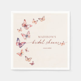 Boho Bröllopsdusch Fjäril  Pappersservett