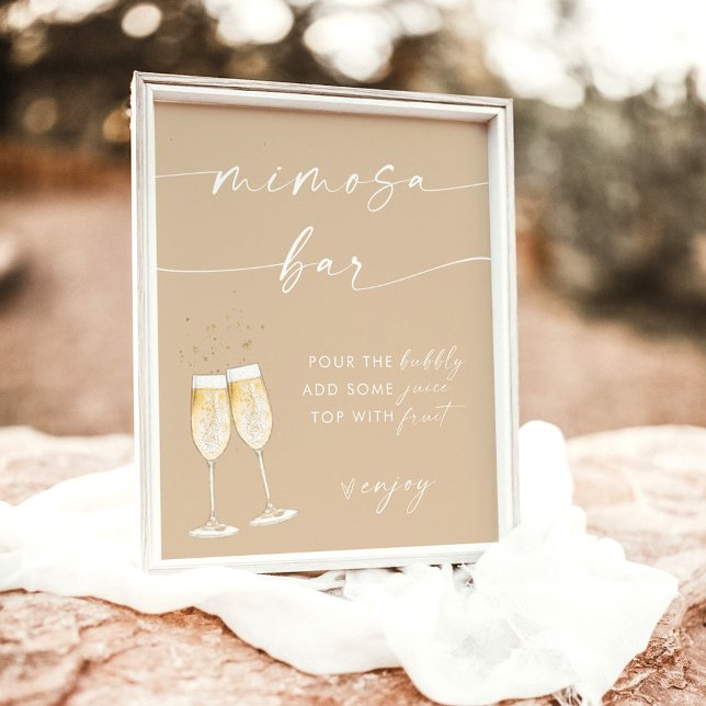 Boho bröllopsdusch Mimosa Bar skylt (Skapare uppladdad)