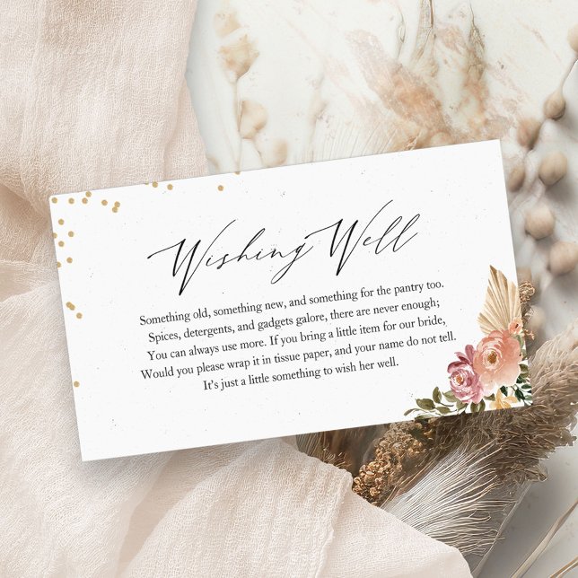 Boho Bröllopsfest Önskebrunn Inlägg Tilläggskort (Skapare uppladdad)