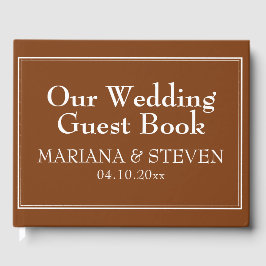 Boho Brown Modern Gräns-minimalist Gästböcker