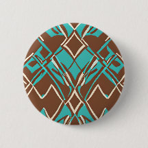 Boho Brown och Turquise Geometric Shapes Mönster