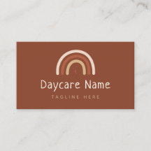 Boho Brown Rainbow Måne Stars Childcare Daycare