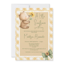 Boho Brun Björn Solros Baby Shower