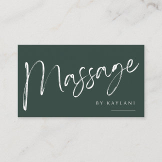 Boho Brushed Massage Business Card Body Therapy Visitkort
