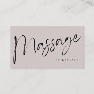 Boho Brushed Massage Business Card Body Therapy Visitkort