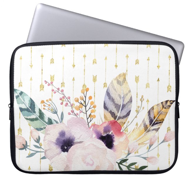 Boho Bukett Laptop Fodral (Framsidan)
