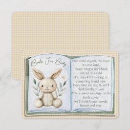 Boho Bunny-böcker för baby shower inklusionskort Tilläggskort